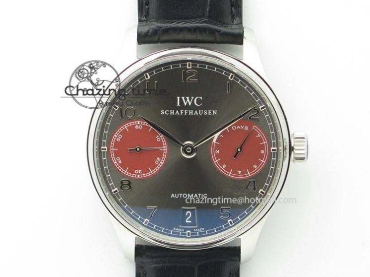 MIROTIME 0413 ZeroBulk Portuguese Real PR IW500715 SS AZF 1:1 Best Edition White Blue Dial on Blue Leather Strap A 7034